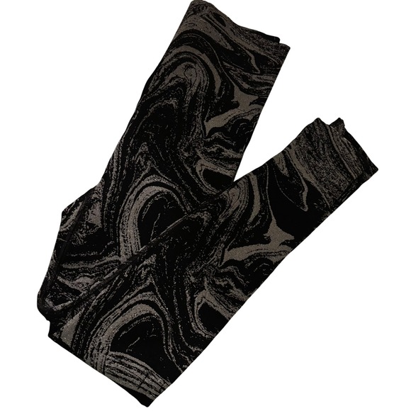 Athleta Pants - Athleta Women's Aurora Shine Tight Leggings Sz XXS EUC Black and Silver Seamless
